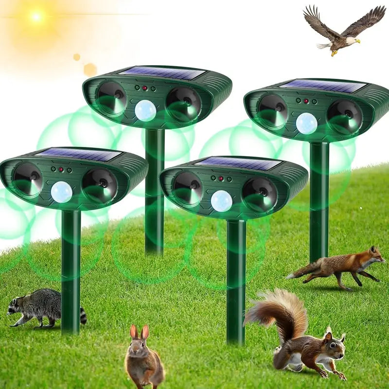 4 Pack Ultrasonic Animal Repellent Outdoor