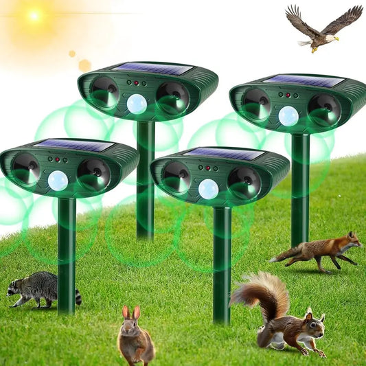 4 Pack Ultrasonic Animal Repellent Outdoor